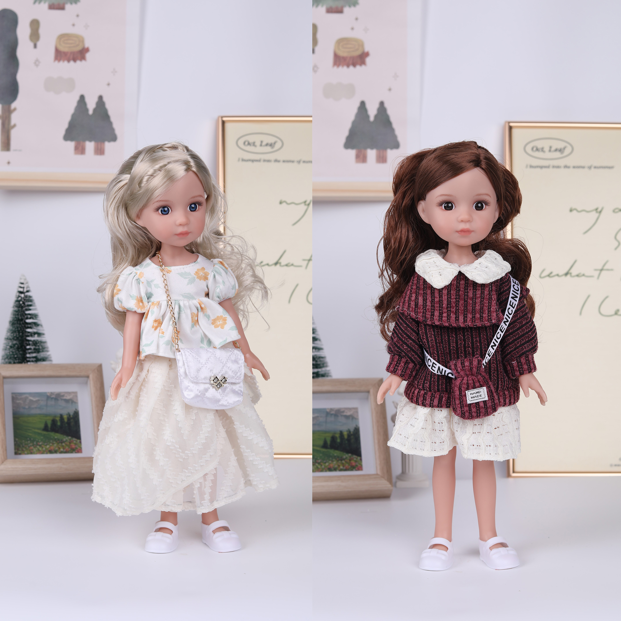 Kids Ethnic Fashion - 14Inch Girl Doll With Cute Bag