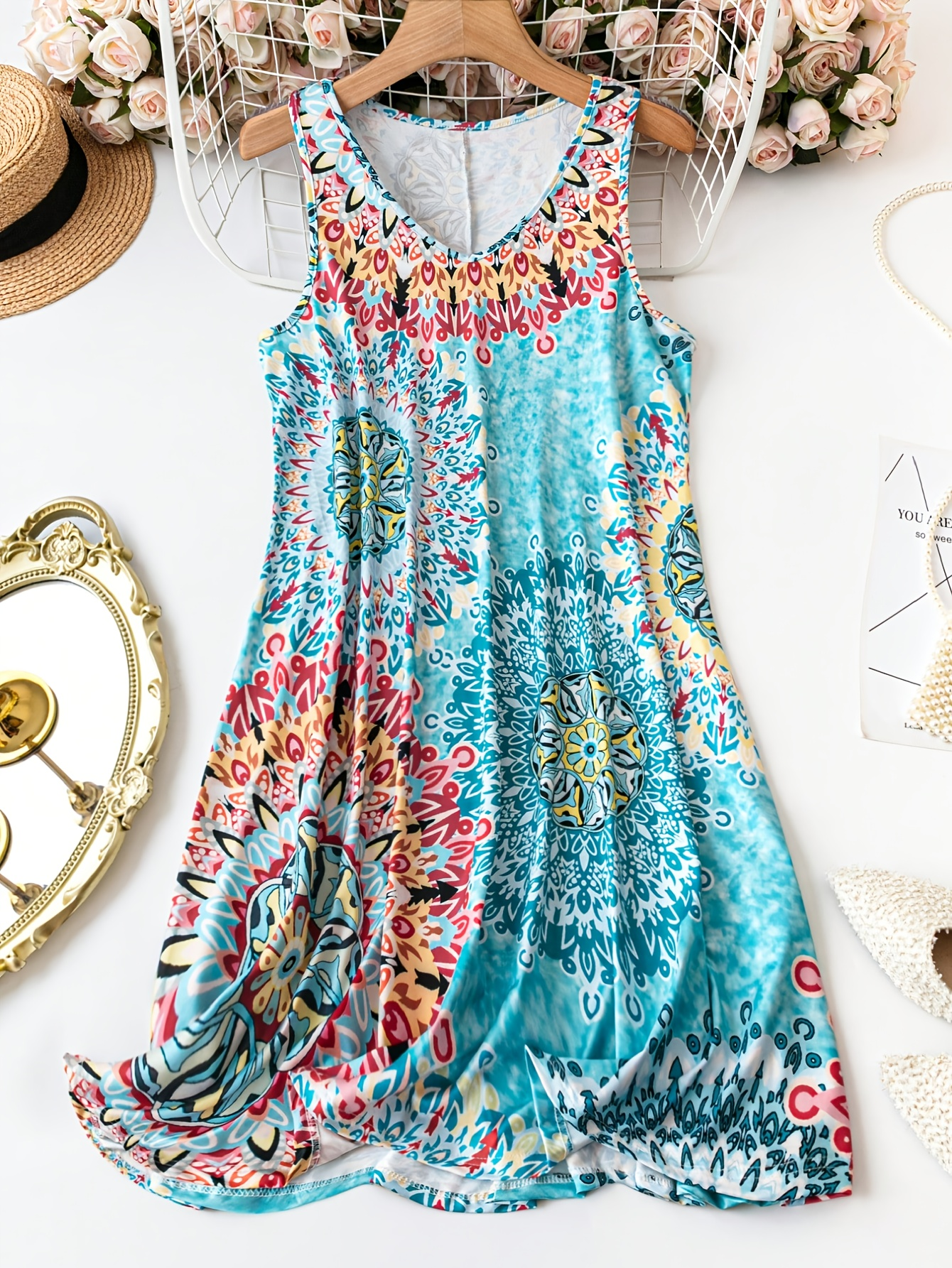 Ethnic Fashion Influencers - plus Size Casual Fashion Printed Sleeveless