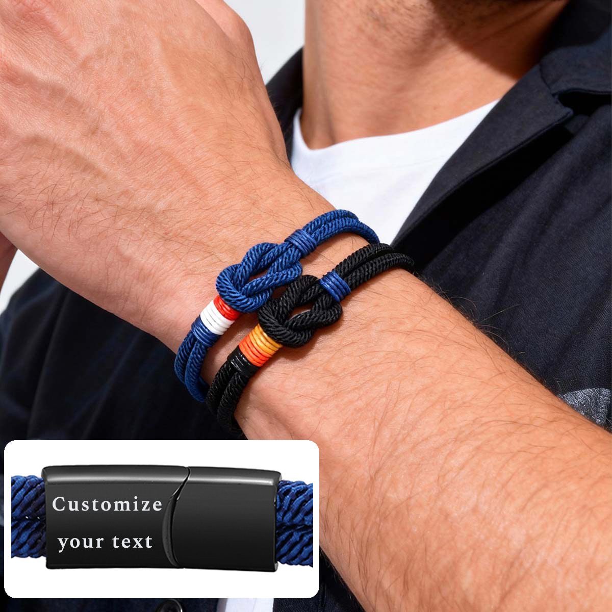 Ethnic Fashion Logo - Personality Ethnic Rope Bracelet For Father's