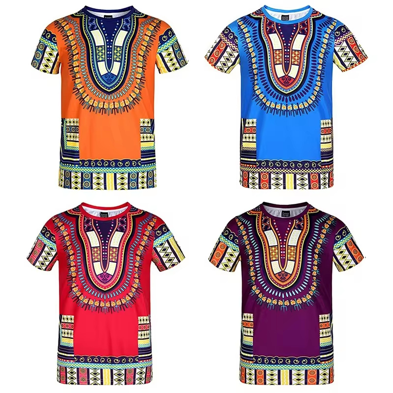 Kids Ethnic Fashion - Summer Harajuku 3D Print African Dashiki