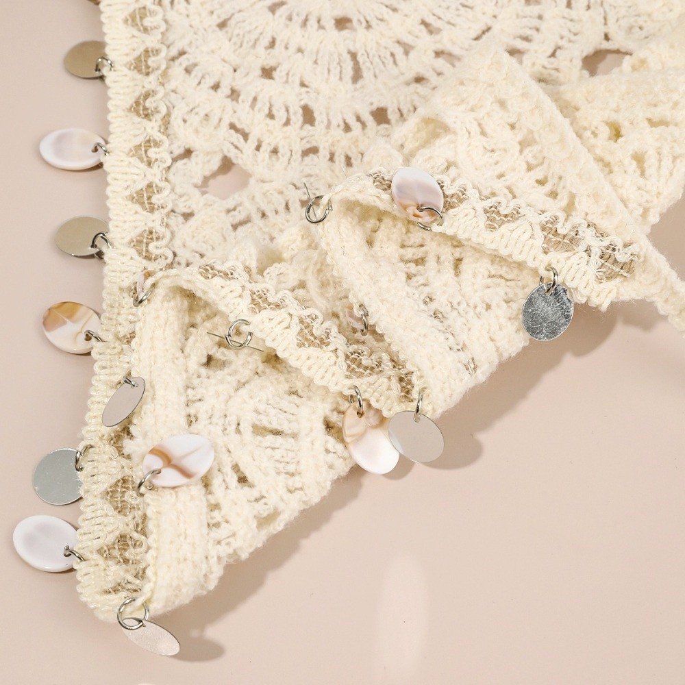 Ethnic Fashion Wear - Seashell Tassel Triangle Scarf Headband Ethnic