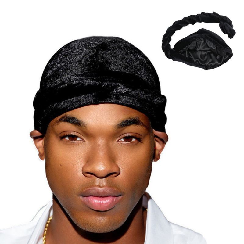 Ethnic Fashion Designers - Solid Color Men's Velvet Head Scarf
