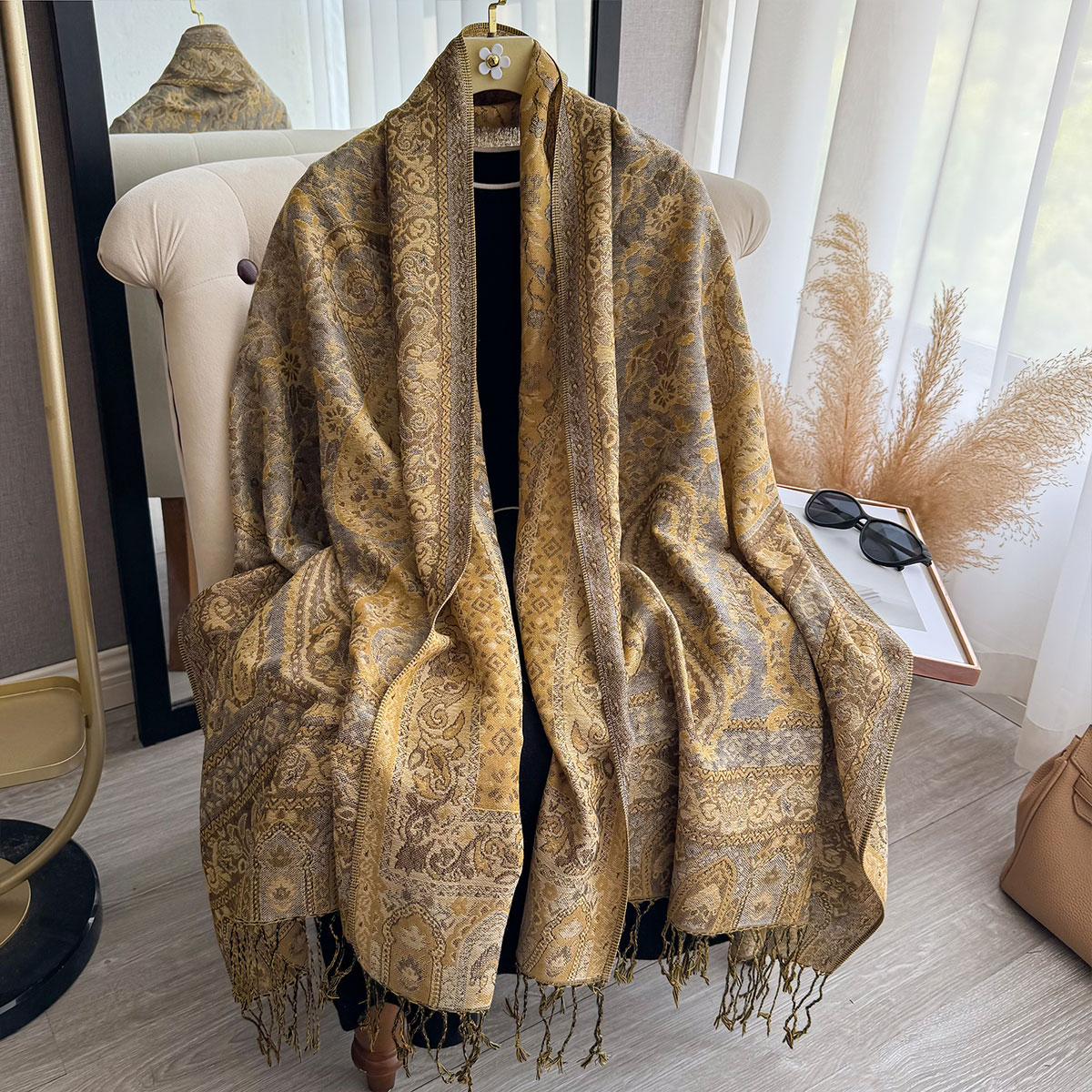 Ethnic Fashion Designers - 2025 Tassel Blanket Design Ethnic Style