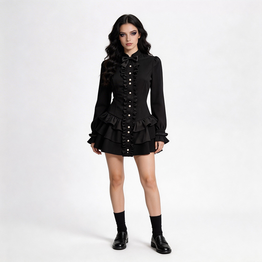Ethnic Fashion Wear - Black Gothic Short Skirt Halloween Cosplay