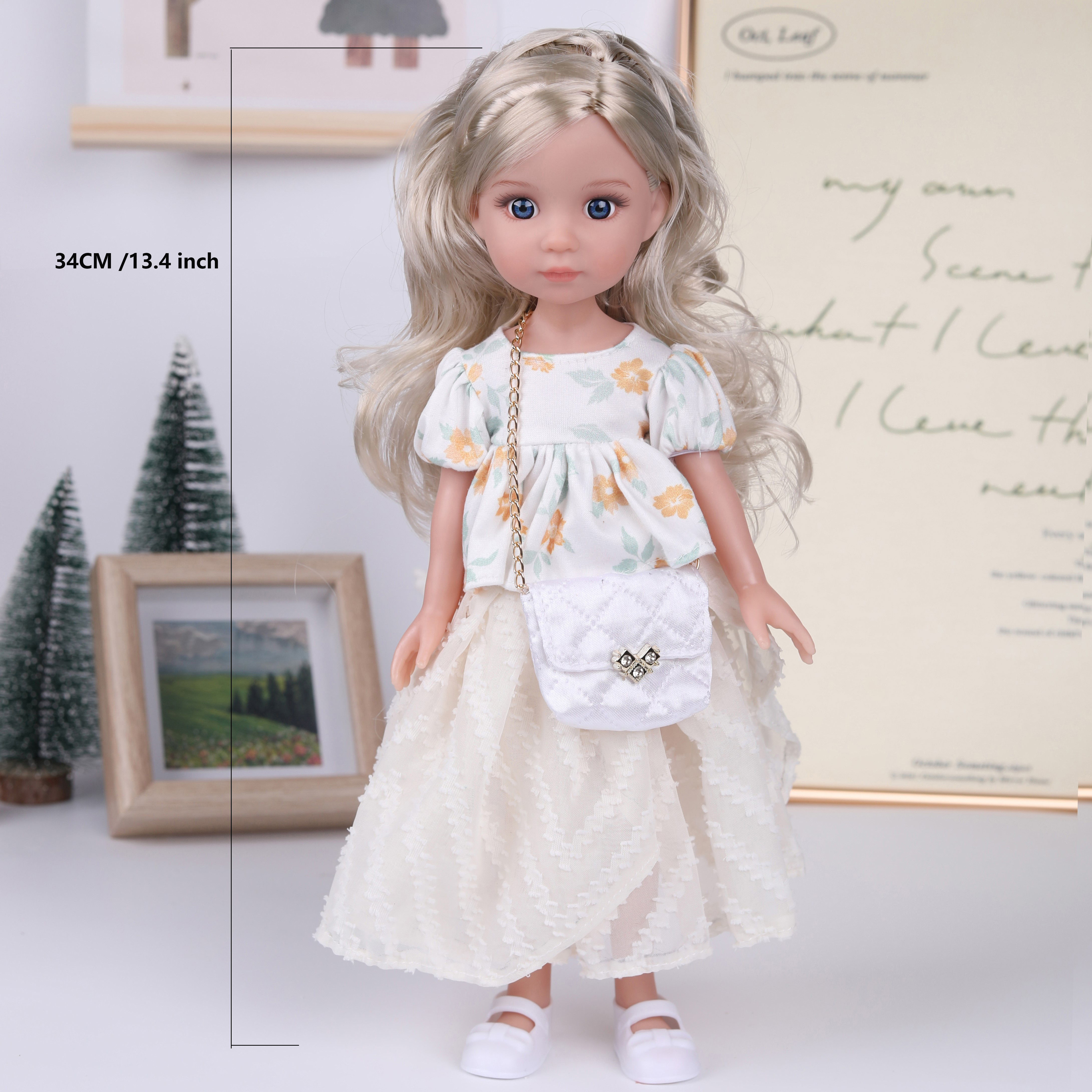 14Inch Girl Doll With Cute Bag - Kids Ethnic Fashion 评论和价格