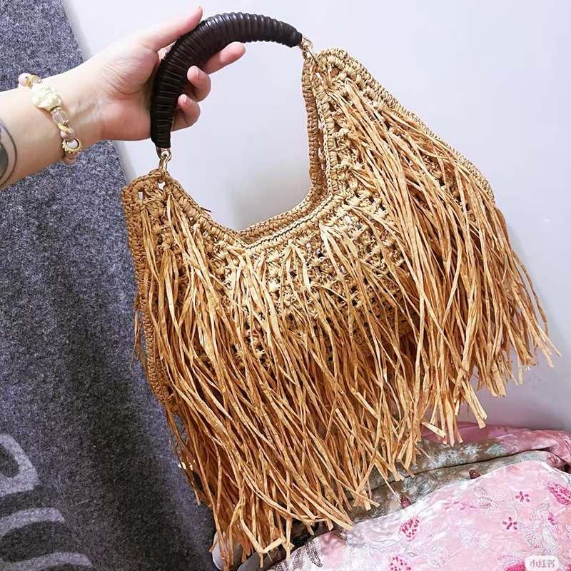 Bohemian Tassel Straw Handbag  - Ethnic Fashion Designers 评论和价格