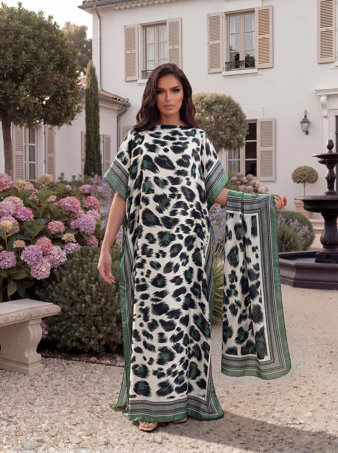 Leopard Print Ethnic Border Sa - Ethnic Fashion Wear 评论和价格