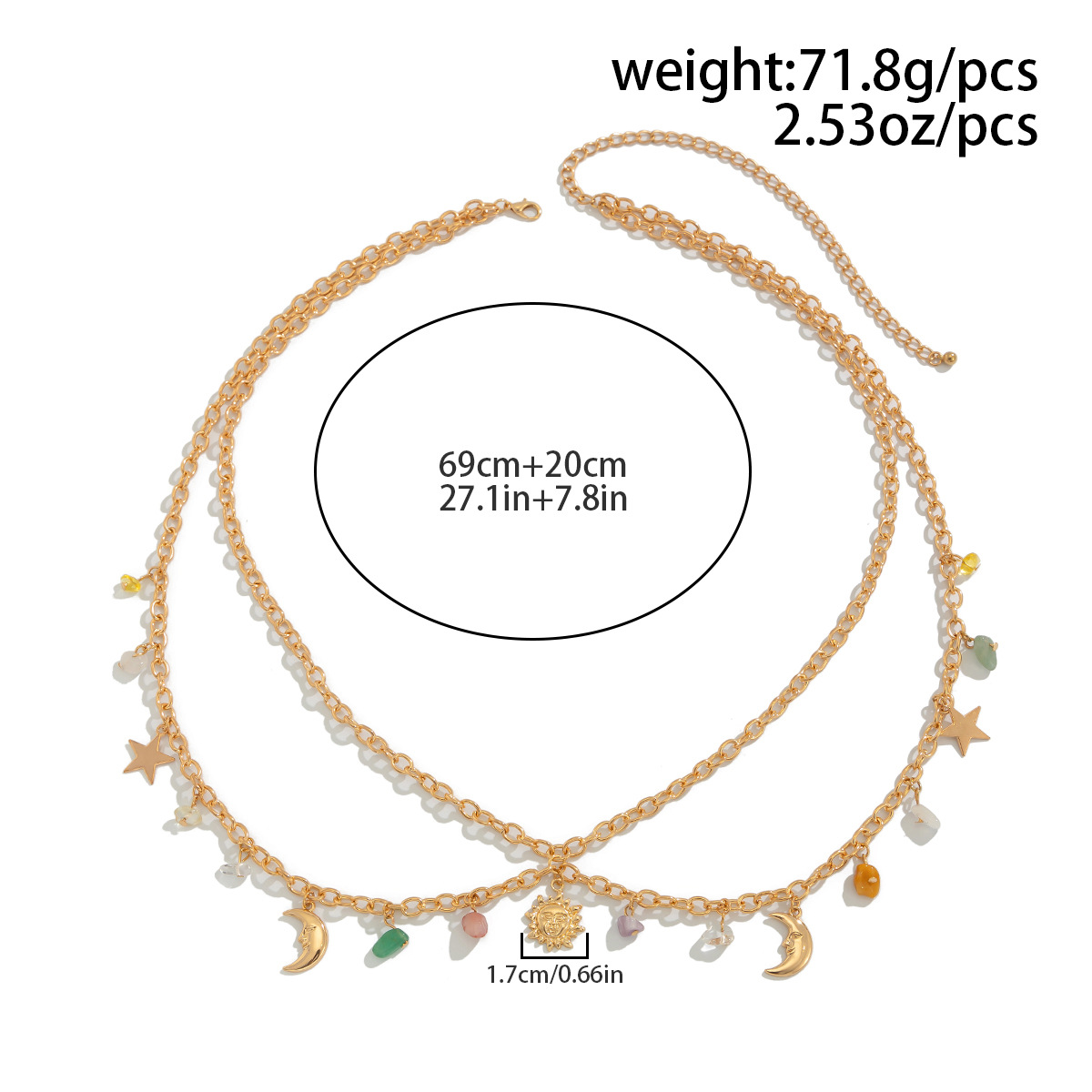 Boho Star Moon Sun Pendant Wai - Ethnic Fashion Wear 评论和价格