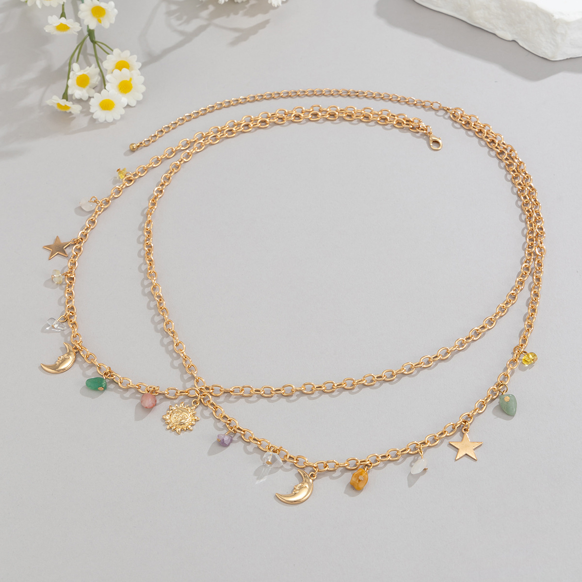 Boho Star Moon Sun Pendant Wai - Ethnic Fashion Wear 评论和价格