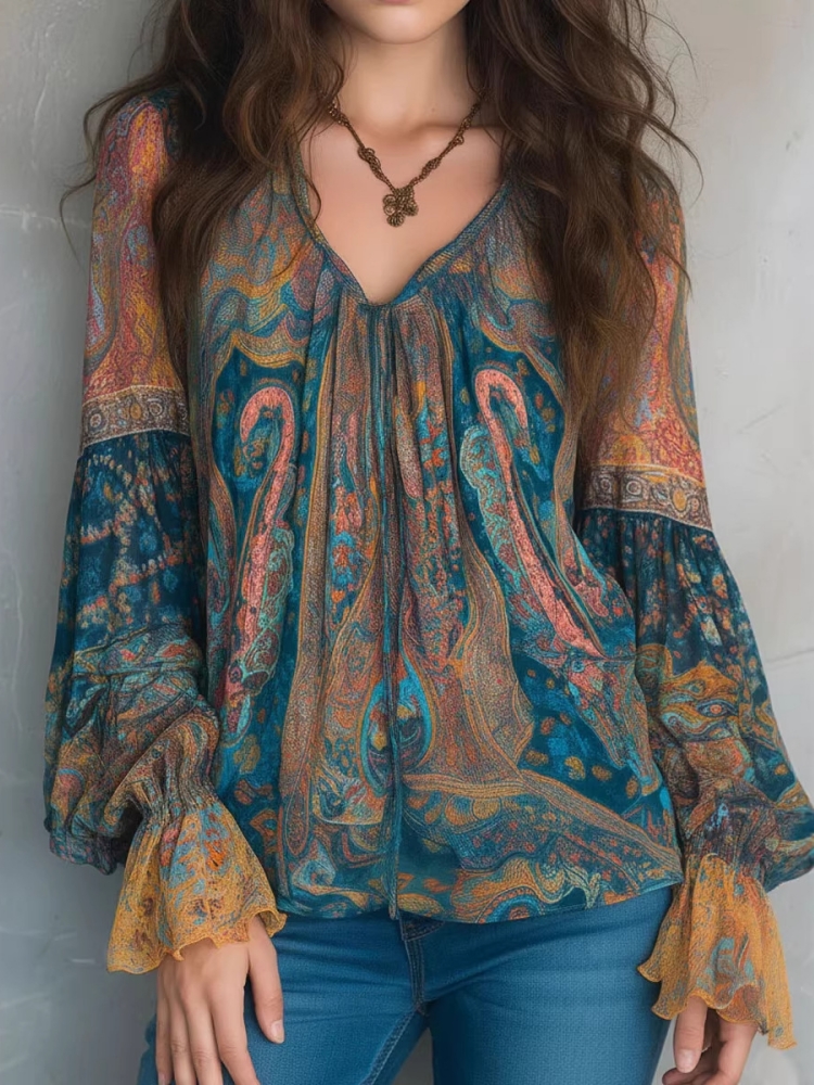 Ethnic Women Vintage Bohemian  - Ethnic Fashion Wear 评论和价格