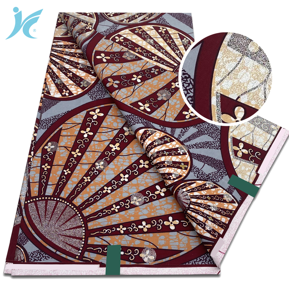 Soft New Glitter Golden Super  - African Ankara Print 评论和价格