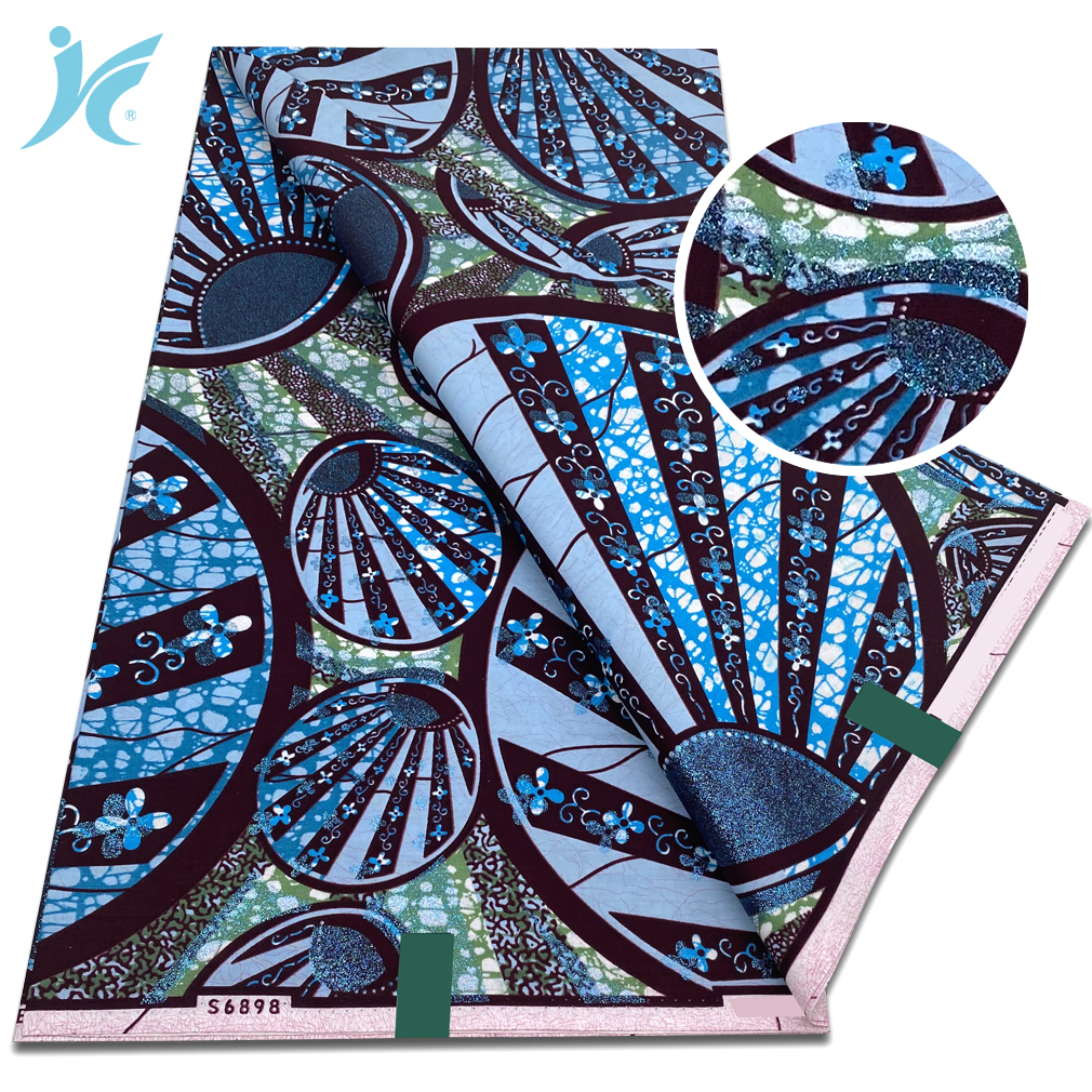 Soft New Glitter Golden Super  - African Ankara Print 评论和价格
