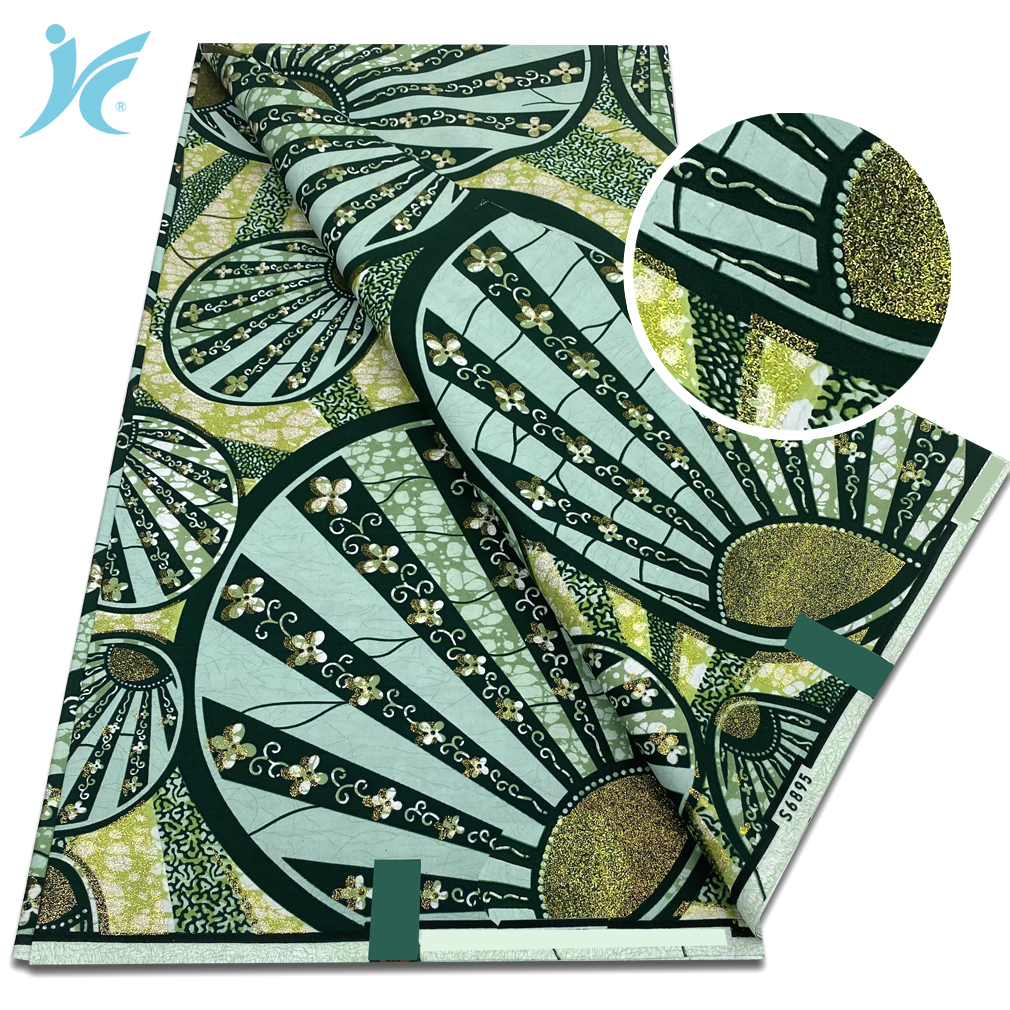 Soft New Glitter Golden Super  - African Ankara Print 评论和价格