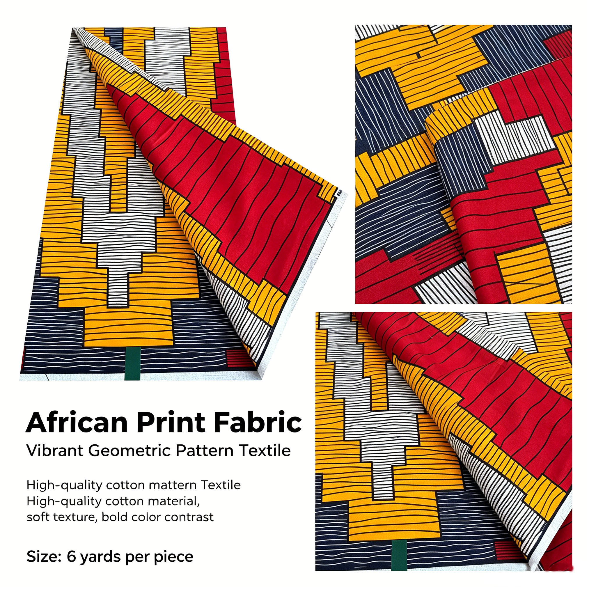 2026 New Geometric Ankara Wax  - African Ankara Print 评论和价格