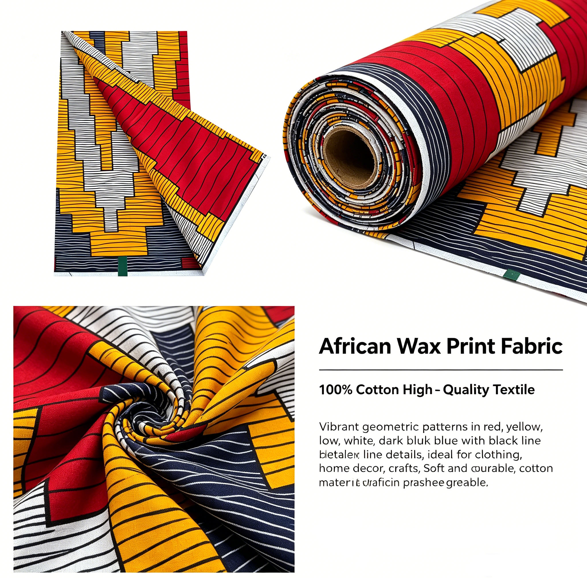 2026 New Geometric Ankara Wax  - African Ankara Print 评论和价格