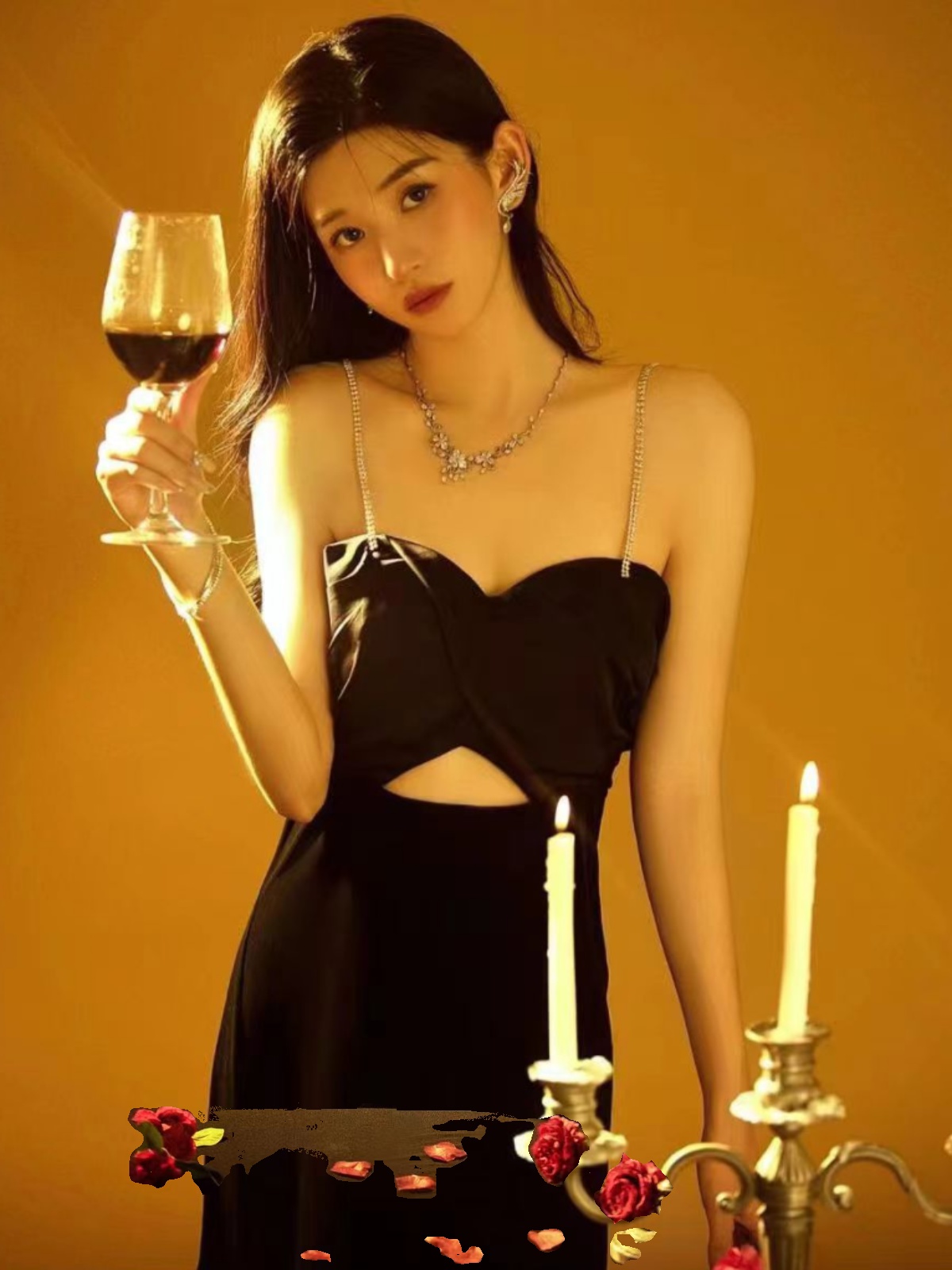 Sexy Backless Strap Dress Phot - Ethnic Fashion Wear 评论和价格
