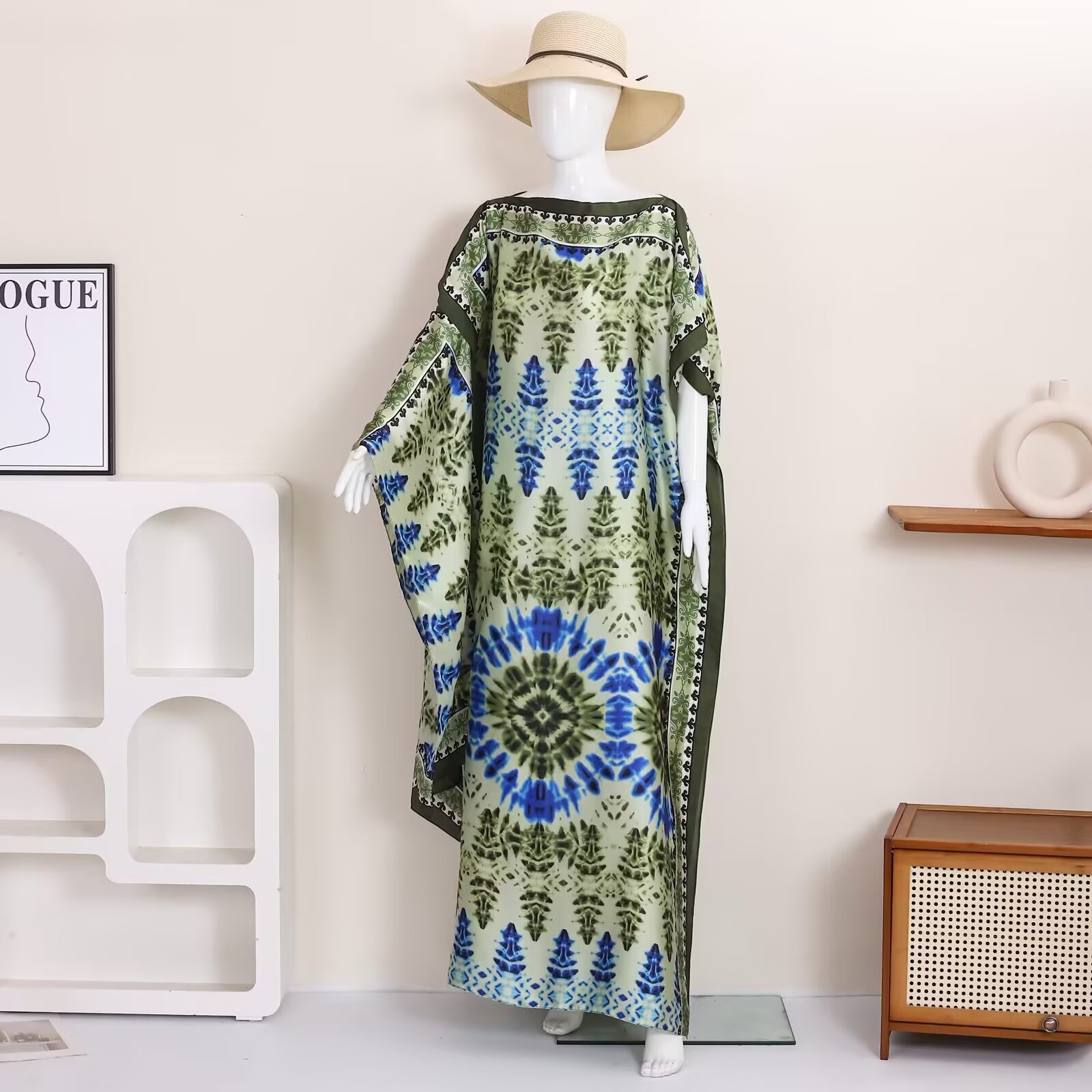 1 retro ethnic geometric print - Ethnic Fashion Wear 评论和价格