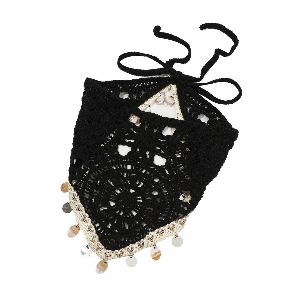 Seashell Tassel Triangle Scarf - Ethnic Fashion Wear 评论和价格