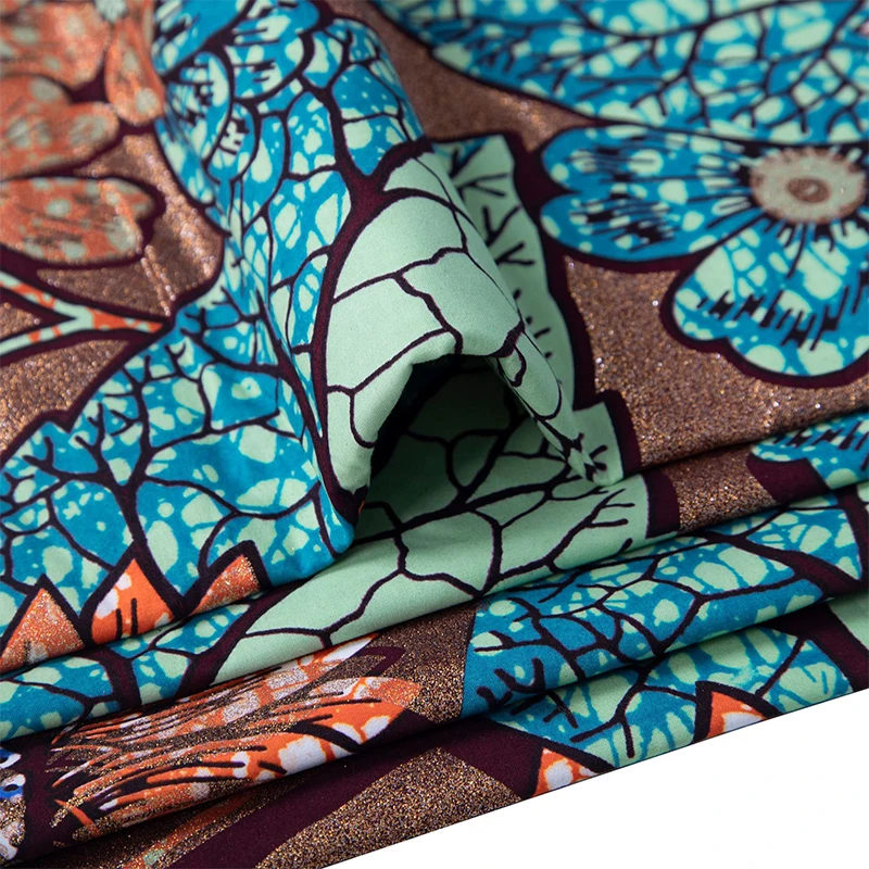 Cotton African Flash Gold Prin - African Ankara Print 评论和价格