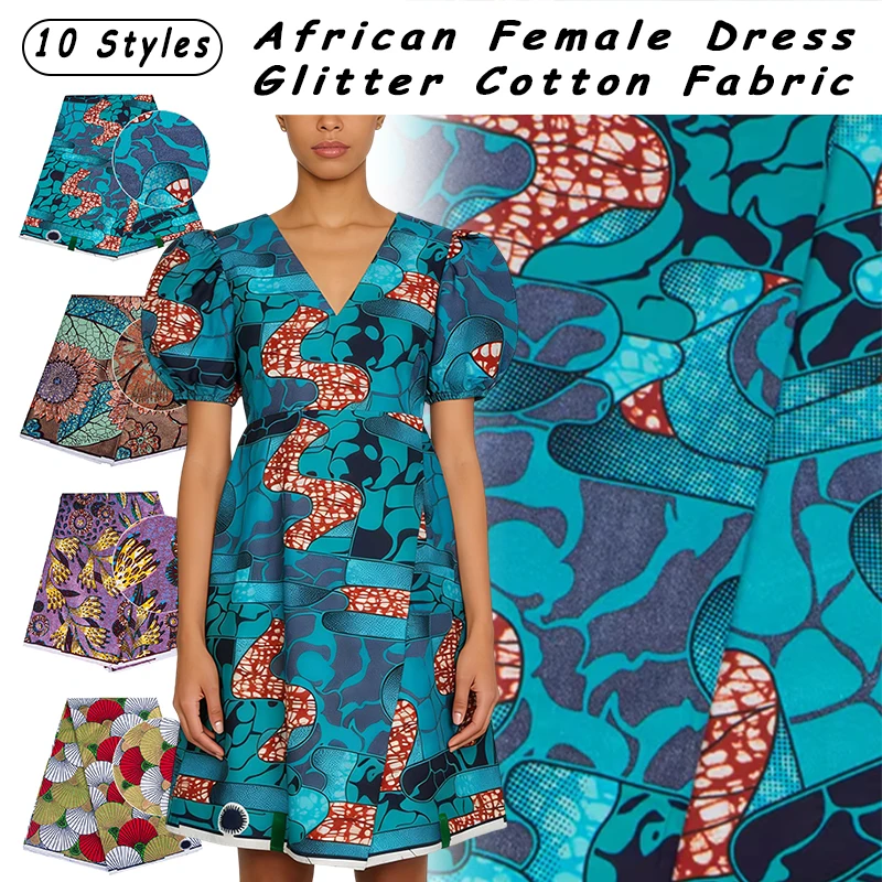 Cotton African Flash Gold Prin - African Ankara Print 评论和价格
