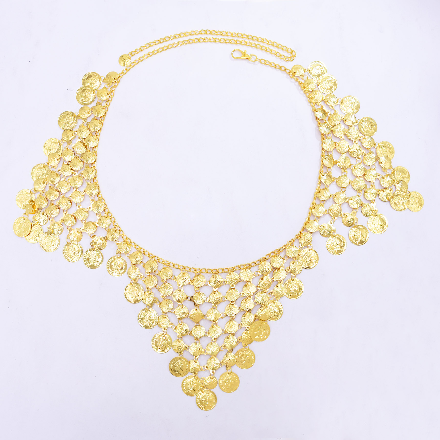 Trendy Luxury Gold Coin Pendan - Ethnic Fashion Wear 评论和价格
