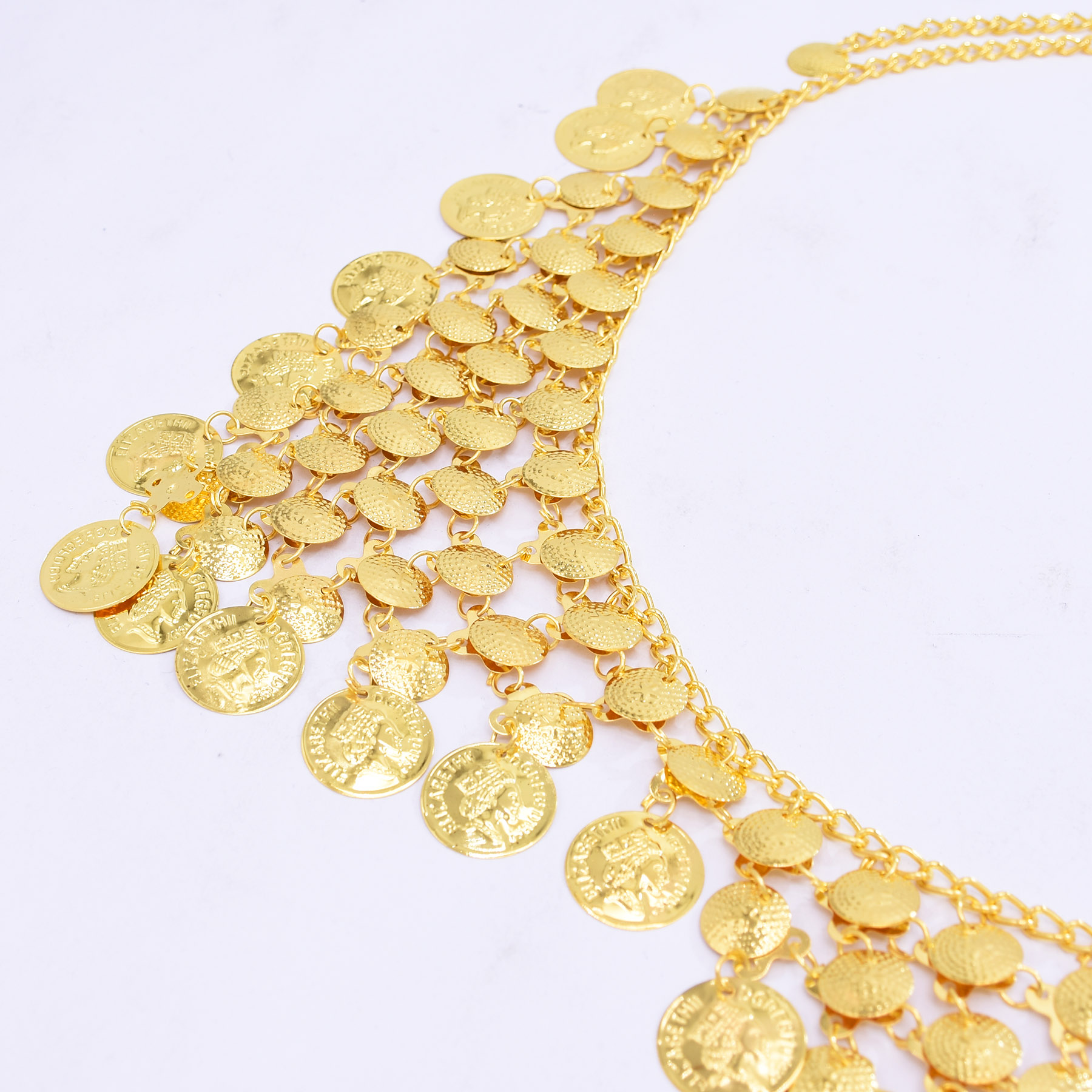 Trendy Luxury Gold Coin Pendan - Ethnic Fashion Wear 评论和价格