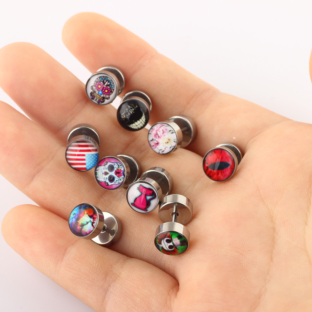 JUNLOWPY Screw Ear Studs Tragu - Ethnic Fashion Logo 评论和价格