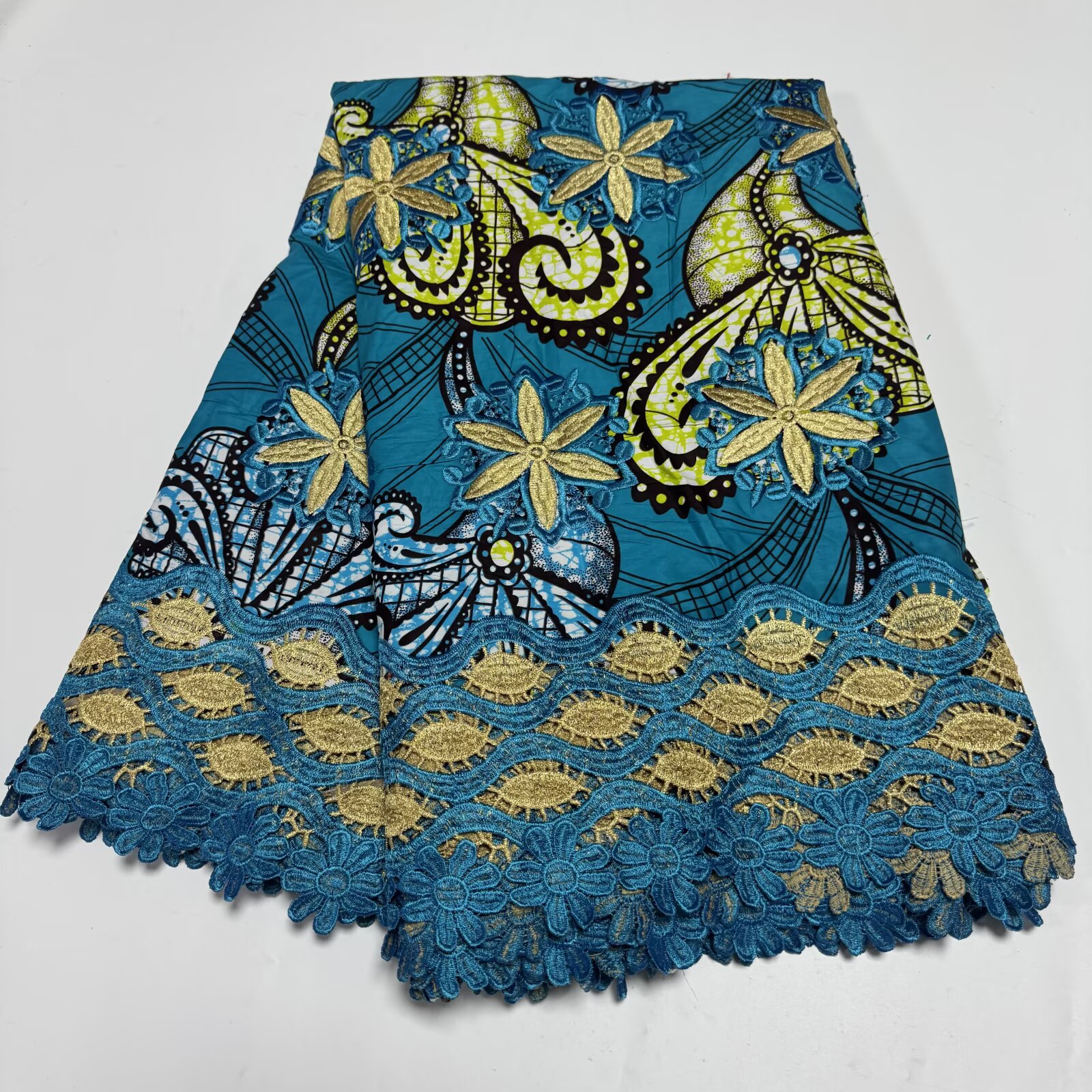 African Wax With Cord Lace, Co - African Ankara Print 评论和价格