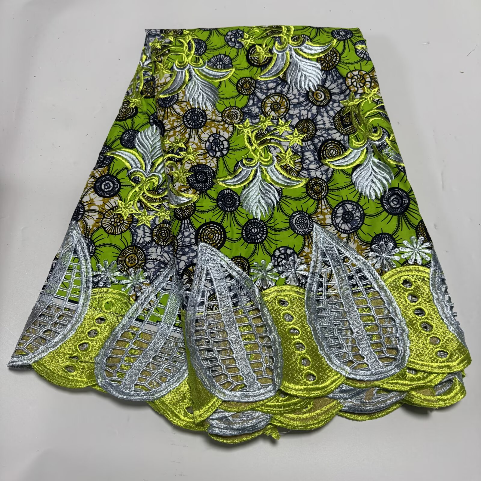 African Wax With Cord Lace, Co - African Ankara Print 评论和价格