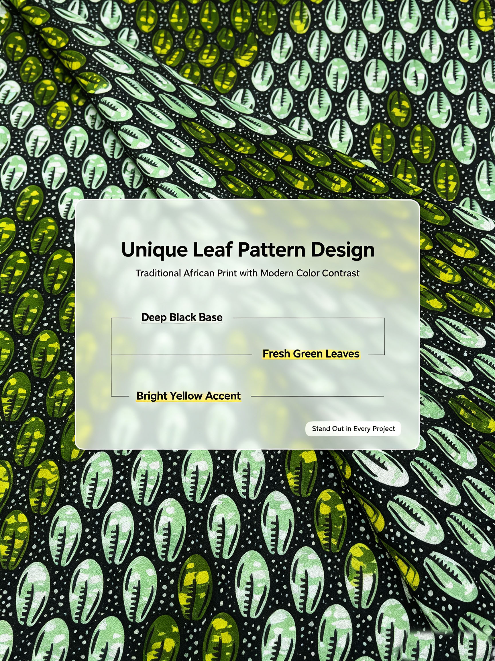 New Green Leaf African Real Wa - African Ankara Print 评论和价格