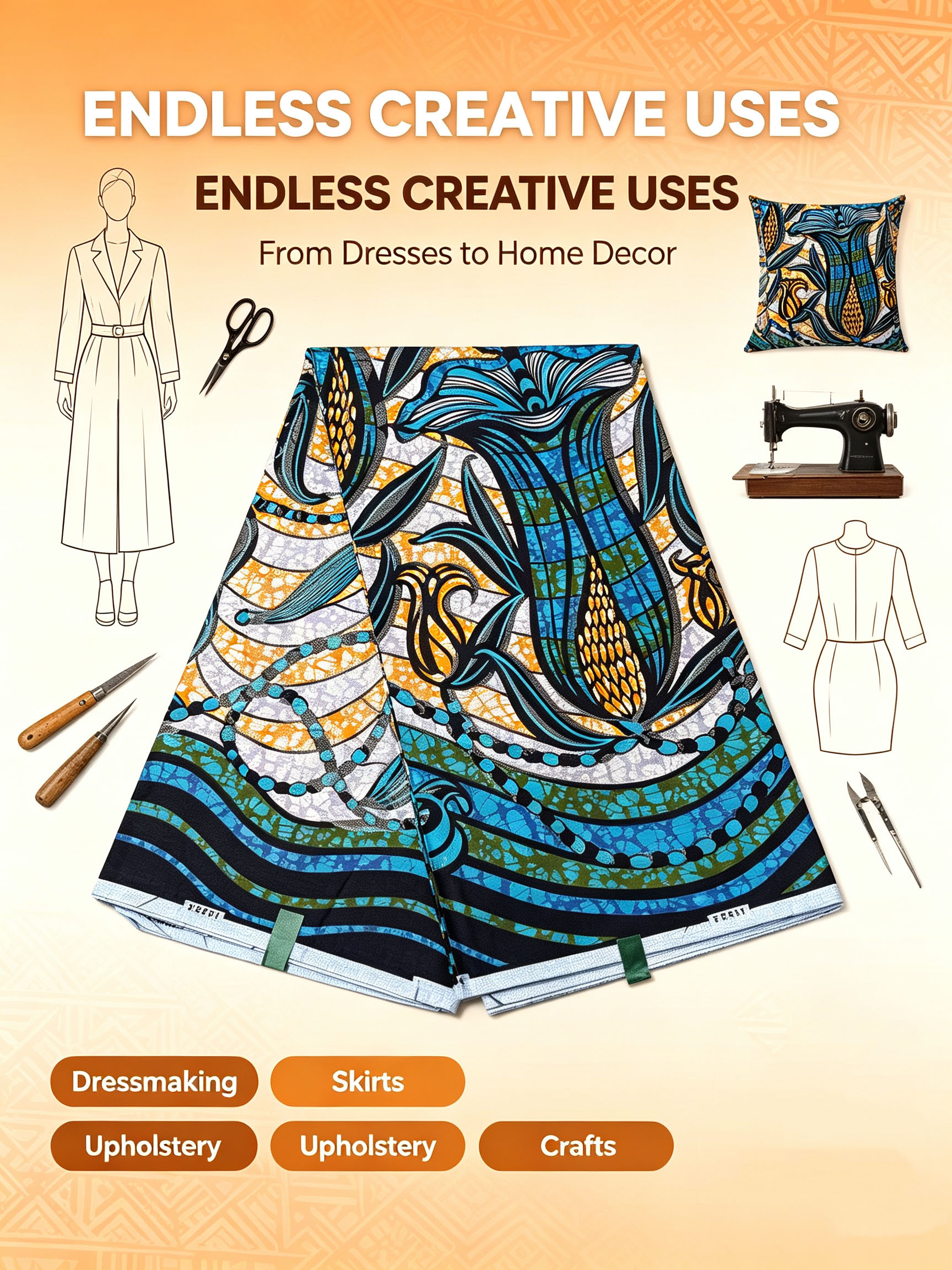 African Real Wax Print Fabric  - African Ankara Print 评论和价格
