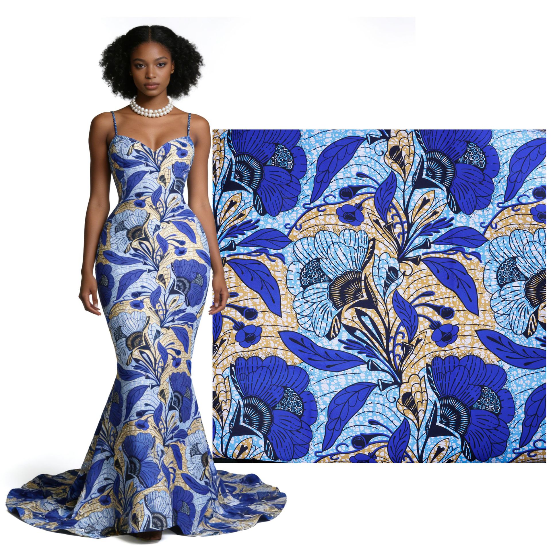 6Yards African Wax Print Doubl - African Ankara Print 评论和价格